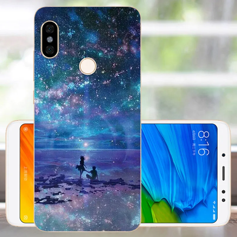 Мягкий силиконовый чехол из ТПУ для Xiaomi Redmi Note 6 Pro бампер с рисунком redmi 6Pro