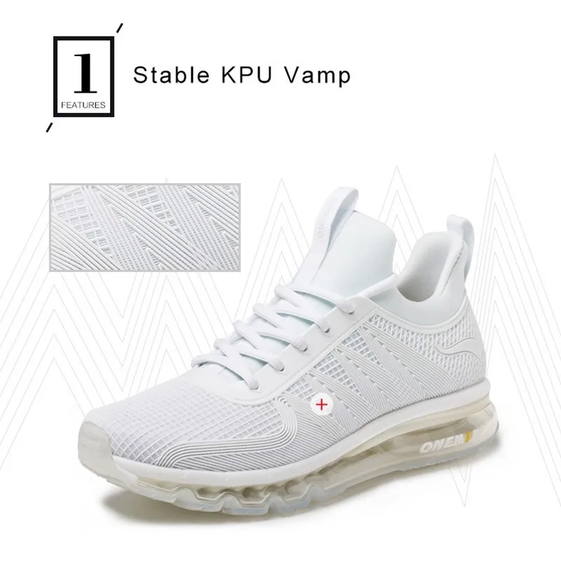 Кроссовки ONEMIX Мужские дышащие беговые сникерсы унисекс с воздушной подушкой на