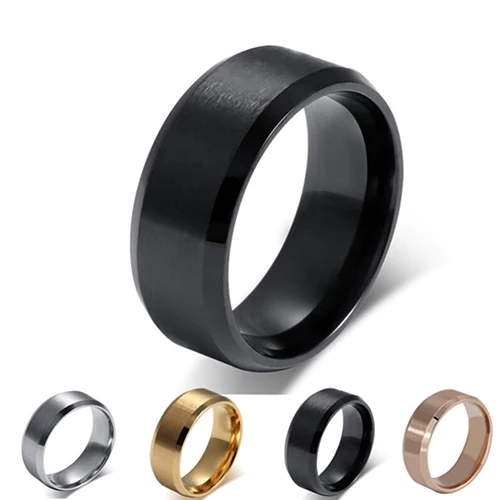 Модное кольцо унисекс из титановой стали для свадьбы пар любителей ювелирных