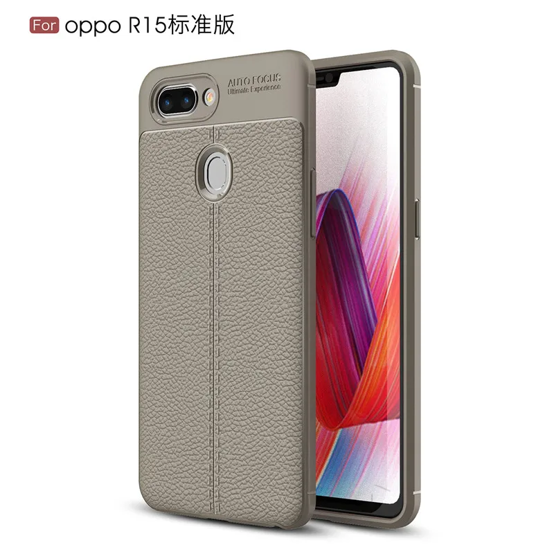 LIEVE задняя крышка для OPPO R15 Plus глаза личи кожа текстура чехол телефона из