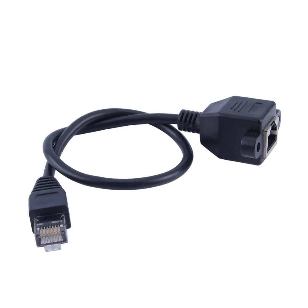 Сетевой Удлинительный кабель RJ45 штекер гнездо крепление на винтовой панели Ethernet