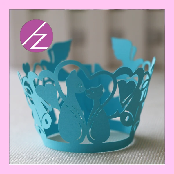 50 шт./лот бумажные изделия с лазерной резкой милые животные дизайн украшение для