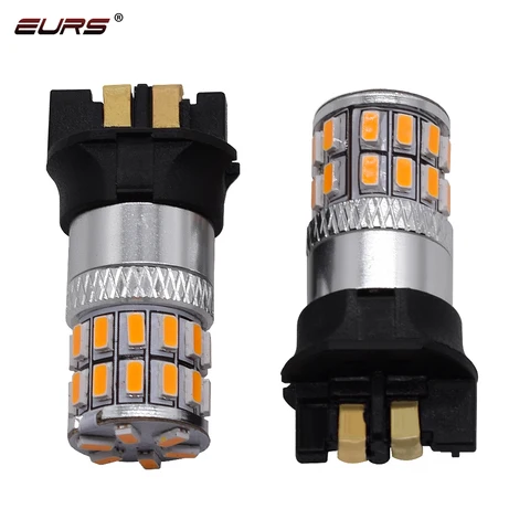 1 шт. Canbus PW24W PWY24W светодиодные лампы 3014 30smd указатель поворота дневные ходовые огни DRL Янтарный желтый Белый Бесплатно 12 В 24 В