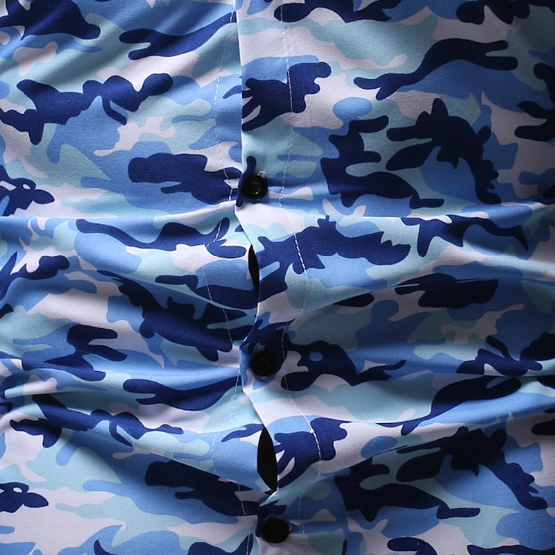 

Autumn Men Shirt New 2019 Camouflage Print Men Casual Shirt Cotton Plus Size Turn-Down Collar Slim Fit Men Long Sleeve Shirt 3XL