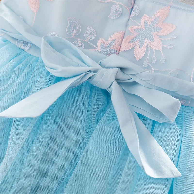 Летние для маленьких девочек Розовое платье костюм единорога Детские платья