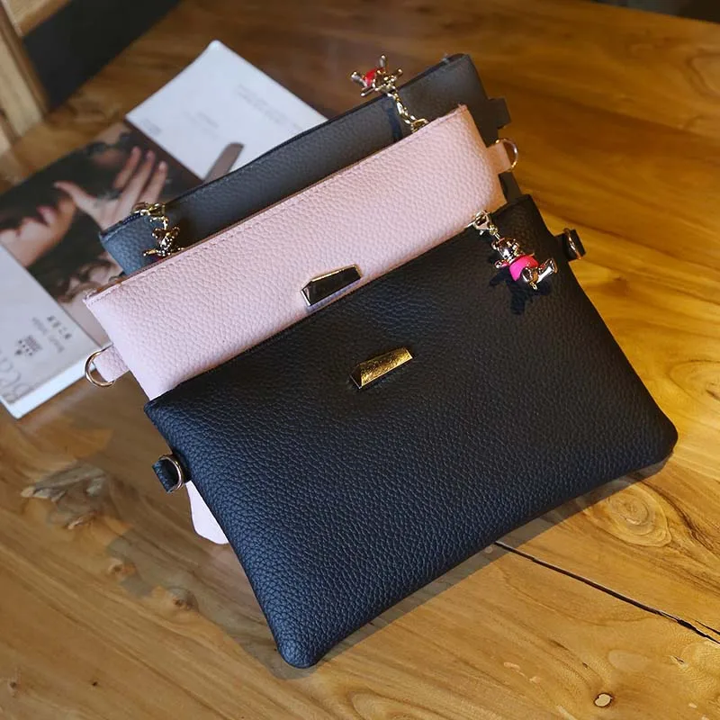 Модные мини женские сумки мессенджеры кожаная однотонная сумка с подвеской в