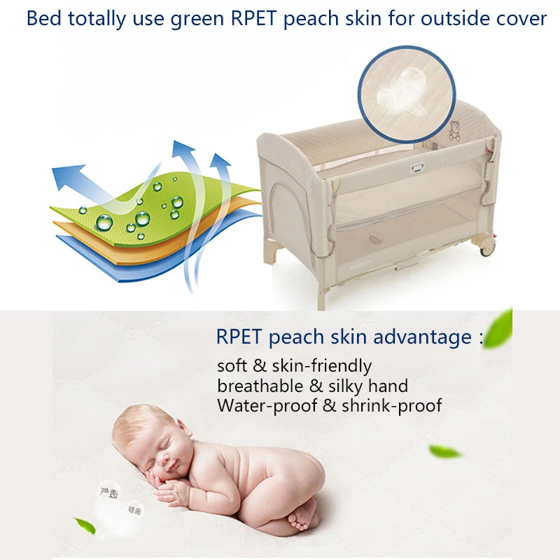 Valdera детская складная кровать многофункциональная для новорожденных стеганая