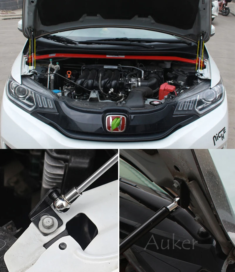 Для Honda FIT GK5 автомобиля капота Опора капота гидравлическая штанга стойки штанги подъем пружинный амортизатор Кронштейн Автомобильный Стайлинг