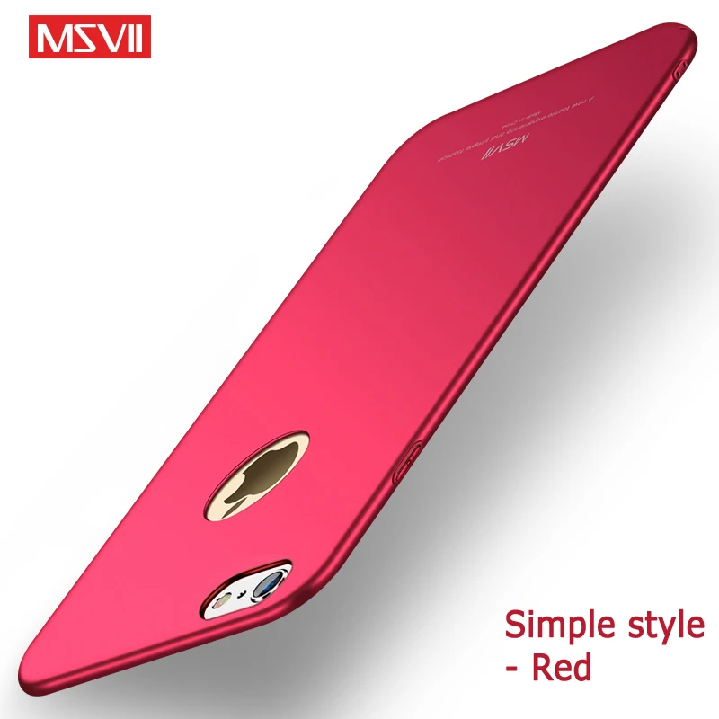 Red Чехол Msvii для iPhone 6 6 S чехол Роскошный Матовый чехол для iPhone 6 S Plus Чехол-держатель с кольцом для Apple iPhone 6S Plus чехол s - Цвет: Red