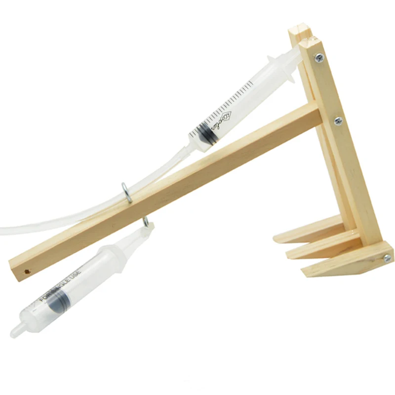 Деревянная научная развивающая модель поршневого экскаватор сборочная DIY