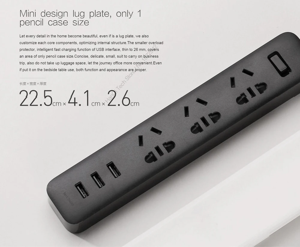 Xiaomi силовой полосы умный дом электроника быстрая зарядка 3 USB 2,0 Интерфейс удлинитель разъем с ЕС Великобритания AU адаптер