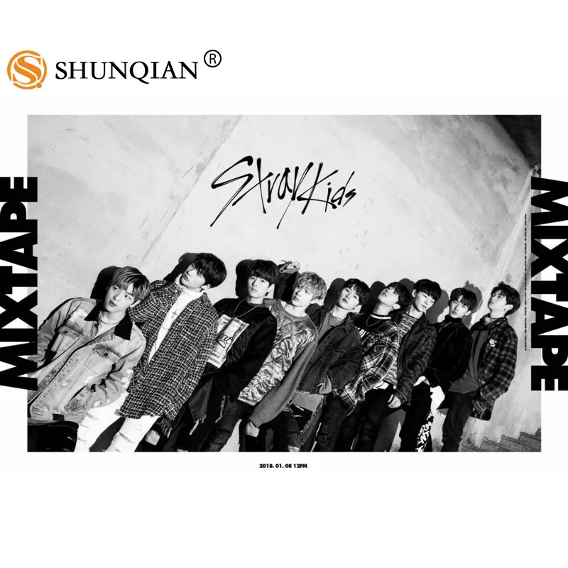 Высококачественный атласный постер в Корейском стиле с принтом бродячих детей