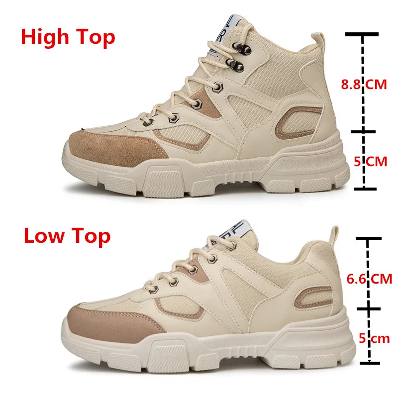 High Top Sneakers Men Fashion 2019 New Breathable Casual Shoes All Black Khaki Tenis Masculino Outdoor Walking Movement Shoe |