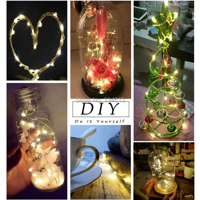 6AA питание от аккумулятора 20 м 200LED 8 режимов светодиодные гирлянды серебряный