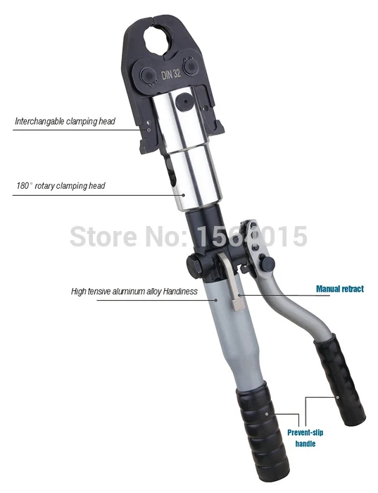 Гидравлическая труба Pex обжимной инструмент M12, M15, M18, M22, M28 HT-1550