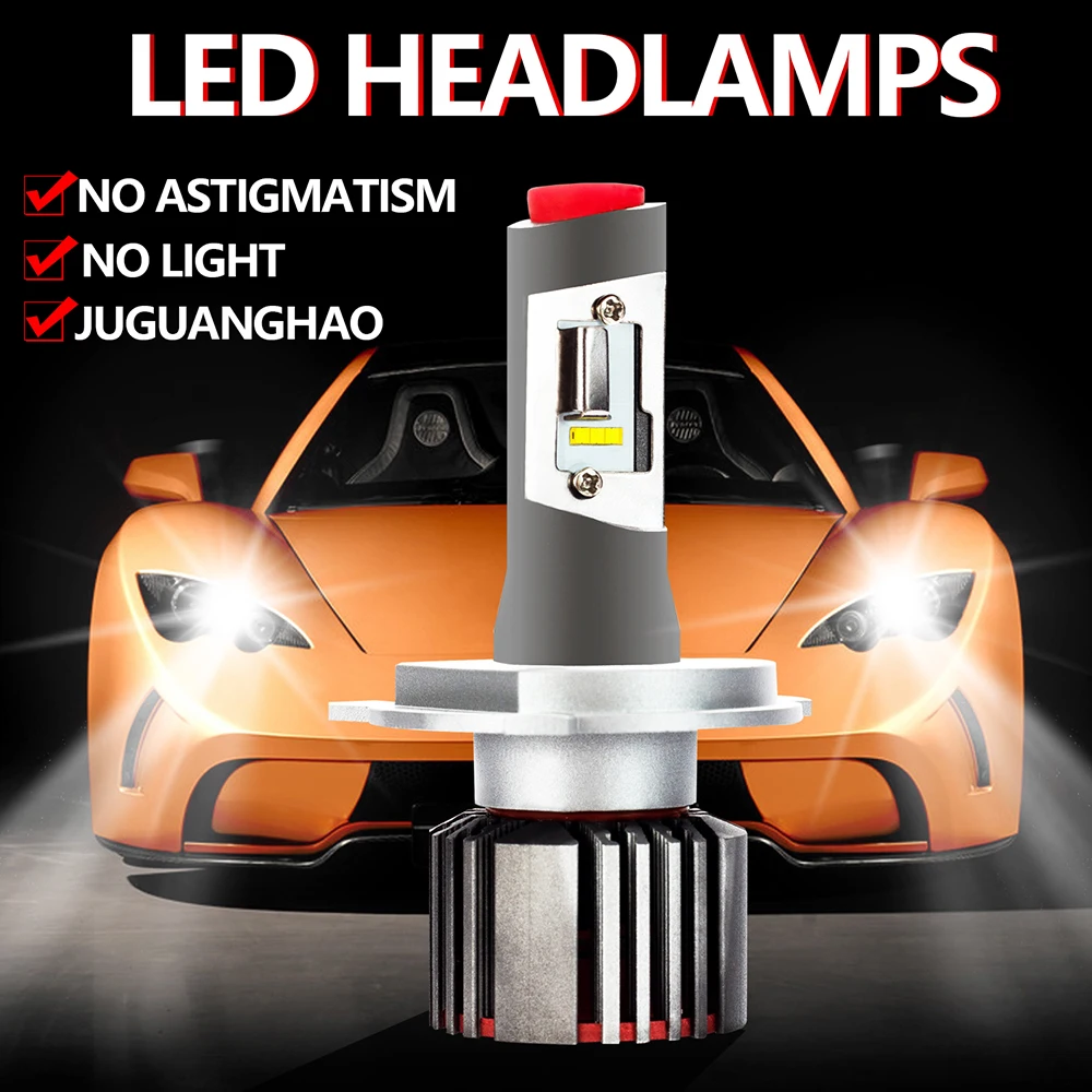 LDDCZENGHUITEC автомобильная светодиодная лампа для фары H4/H7/H11/H13/9005/9006/H3/H1 (Подол короче