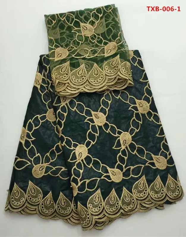 Getzner Brocade Базен Riche в белый и черный 5 ярдов соответствует 2 Африки Тюль Кружева для