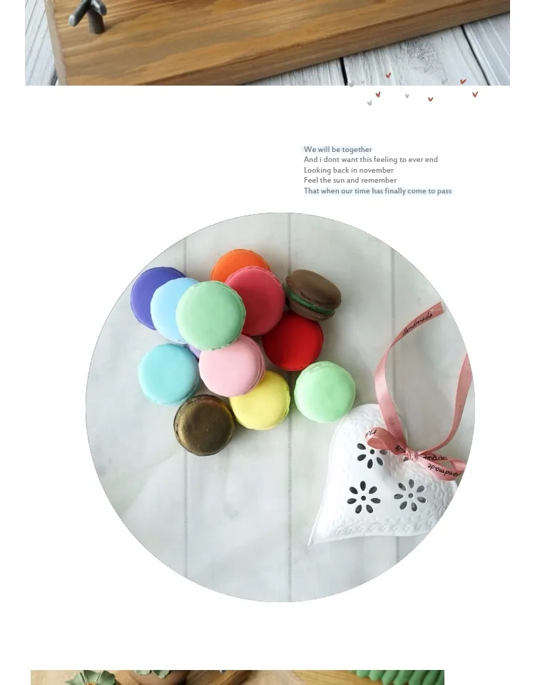 SWEETGO искусственные макраны поддельные Макарон из глины 4,5 см многоцветные украшения торта для витрины фотографии реквизит