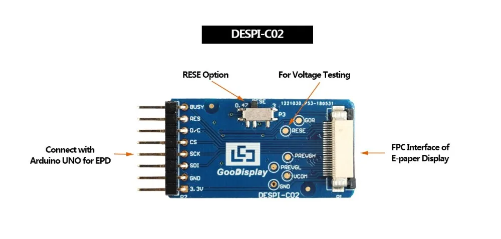 E-paper дисплей макетная плата demo kit arduino EPD шляпа для e-ink дисплей Arduino