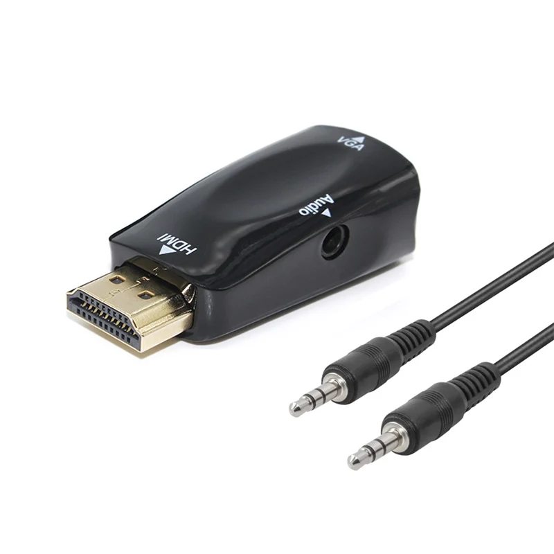 HDMI VGA адаптер мужчин к Аудио Кабель аудио конвертер Экран расширение PC для