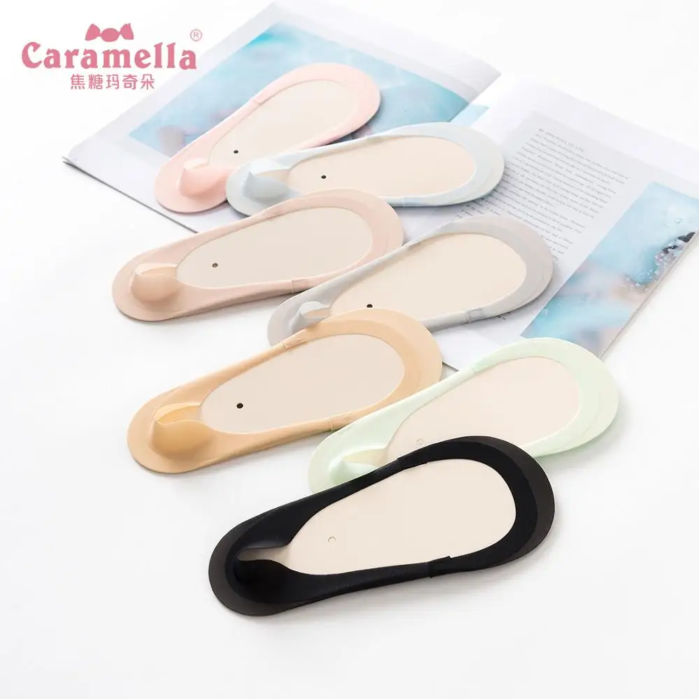 Caramella Top Quality Hot Sale Women Socks Cool No Allergy Summer Transparent Ice Skin Boat Girls Nylon Breathable | Женская одежда