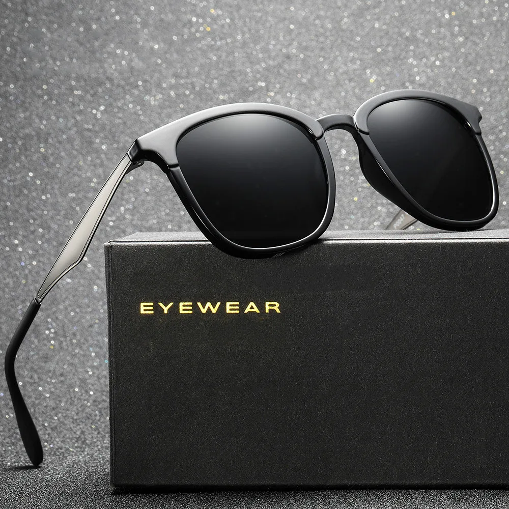 Модные трендовые мужские TR90 металлические поляризационные солнцезащитные очки