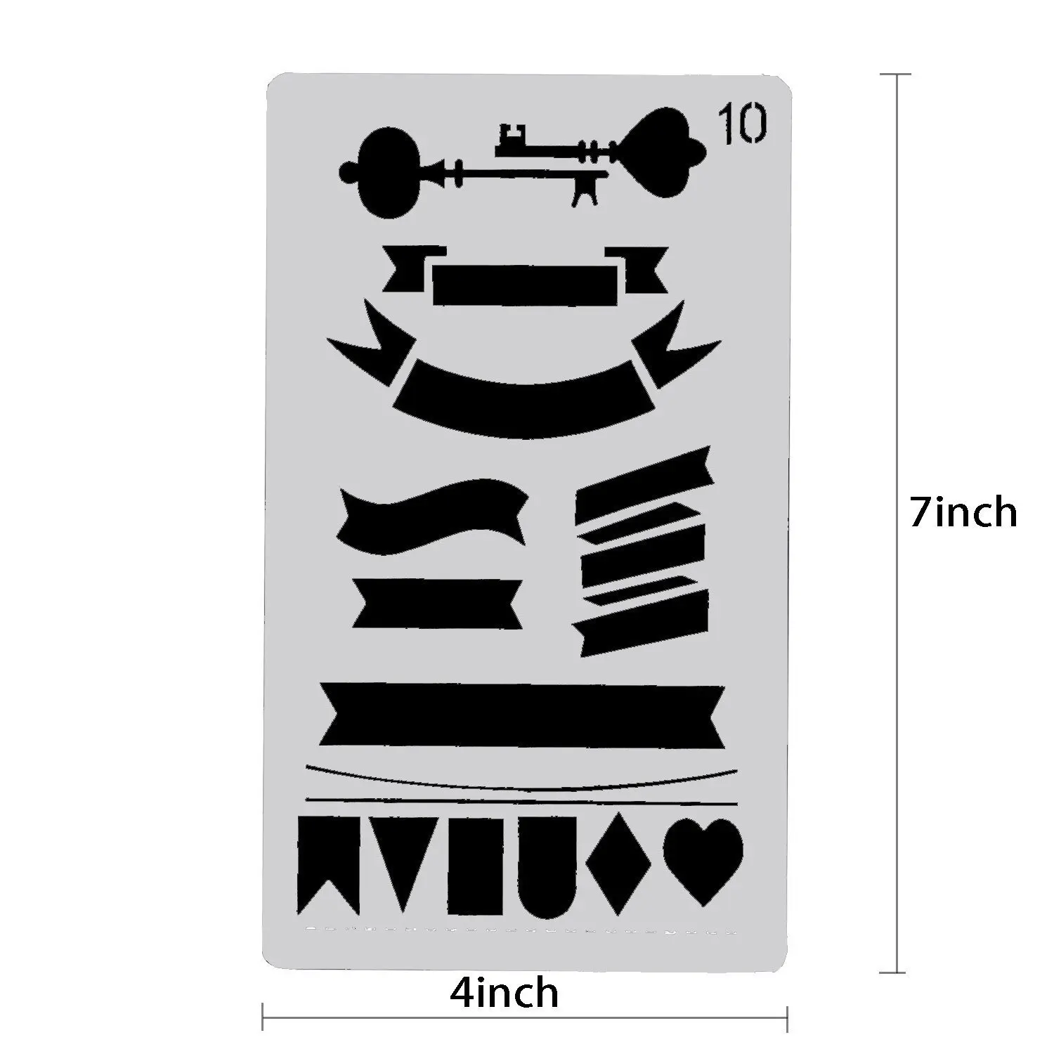 Freeshipping Dokibook Decorative Graffiti ruler DIY notebook painting ruler stencil Cute Stationery Creative ruler template