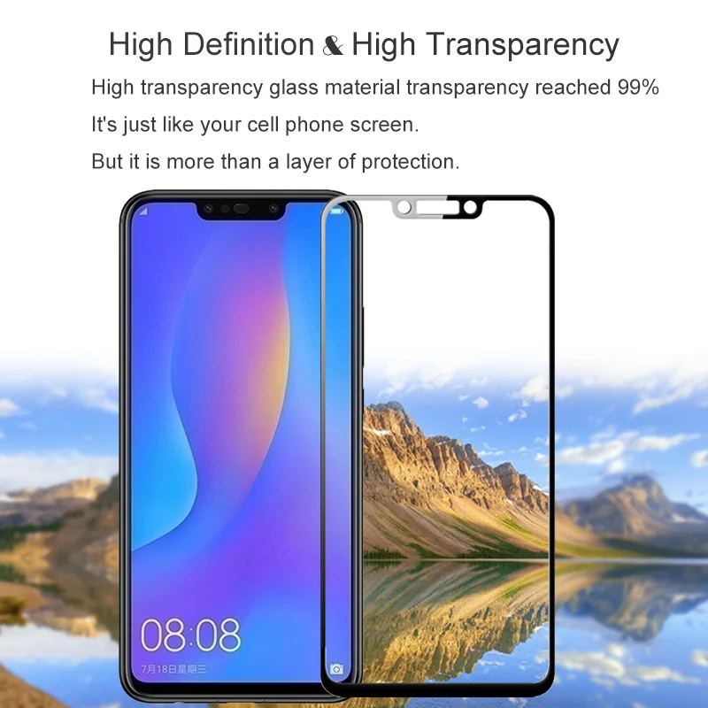 2 шт полное покрытие экрана протектор Закаленное стекло для Huawei nova 3 3i 6 30 &quot9 H
