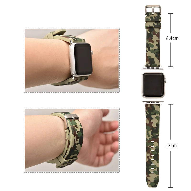 Sport strap For Apple Watch band 42mm 38mm silicone iwatch series 3 2 1 Nike wrist bands bracelet Rubber watchband belt | Электроника