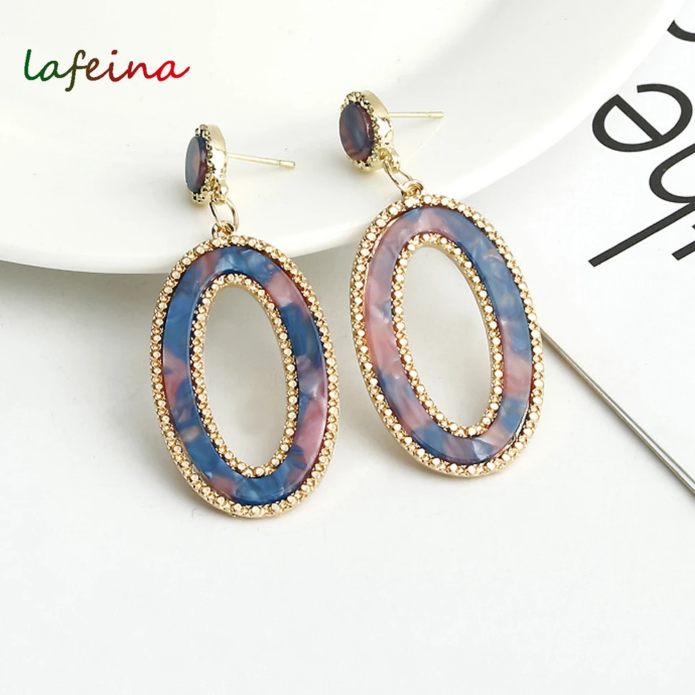 Винтажные полые геометрические овальные серьги-капли для женщин ювелирные