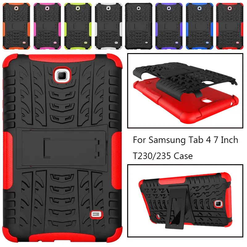 Для Samsung Galaxy Tab 4 7.0 T230 T231 T235 SM 7 &quotчехол для планшета Силиконовый ТПУ + ПК Kickstand