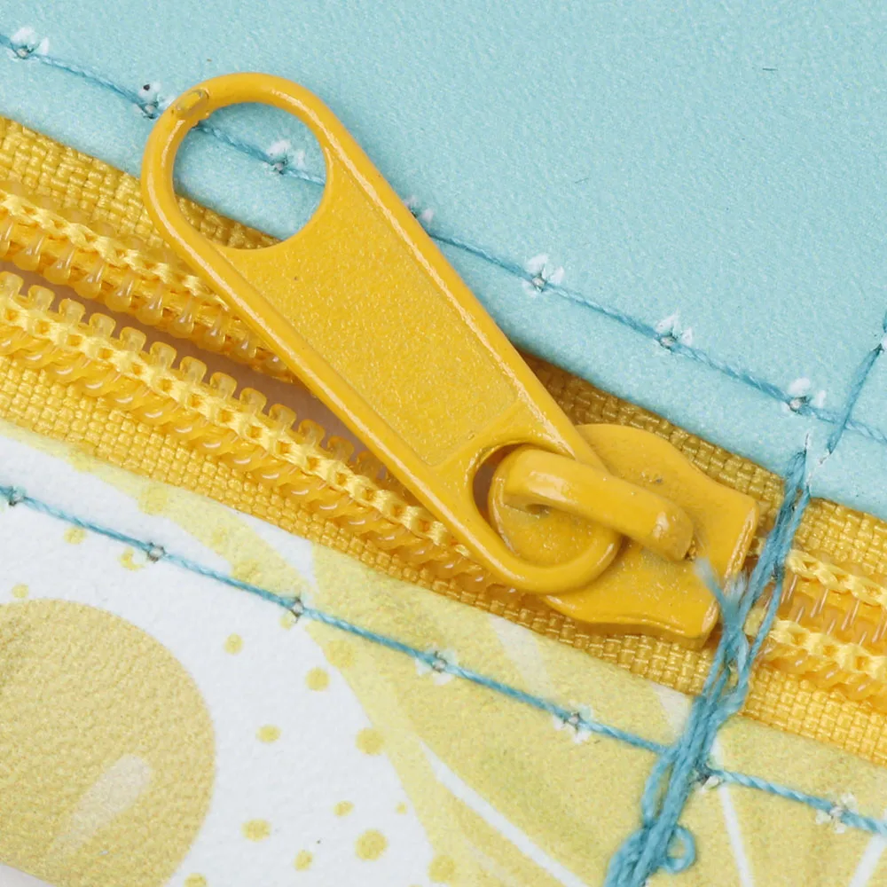Креативные кошельки из искусственной кожи мультяшный принт с фруктами лимонный