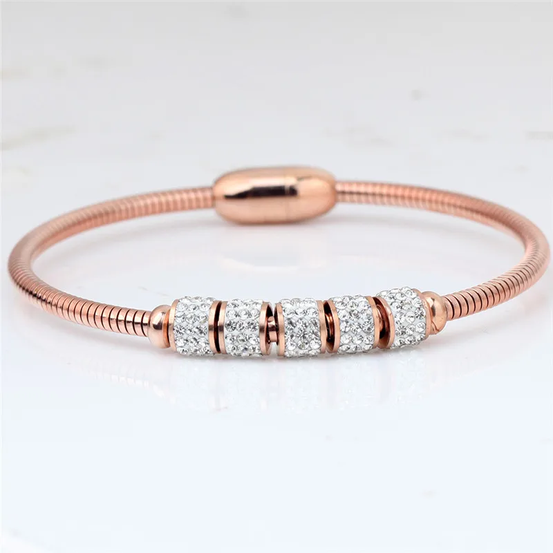 ZORCVENS 2020 новый модный хрустальный магнитный браслет для женщин из нержавеющей