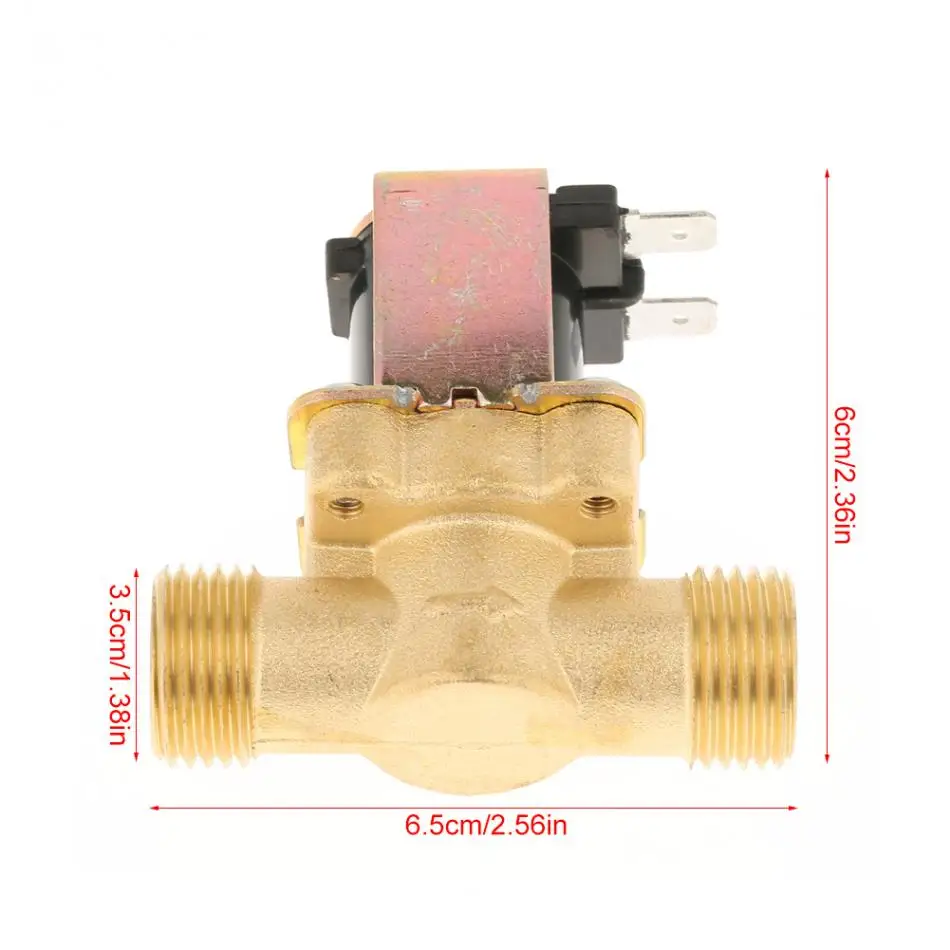 1/2 &quotDC 12V латунный Электрический Соленоидный клапан нормально для контроля воды |