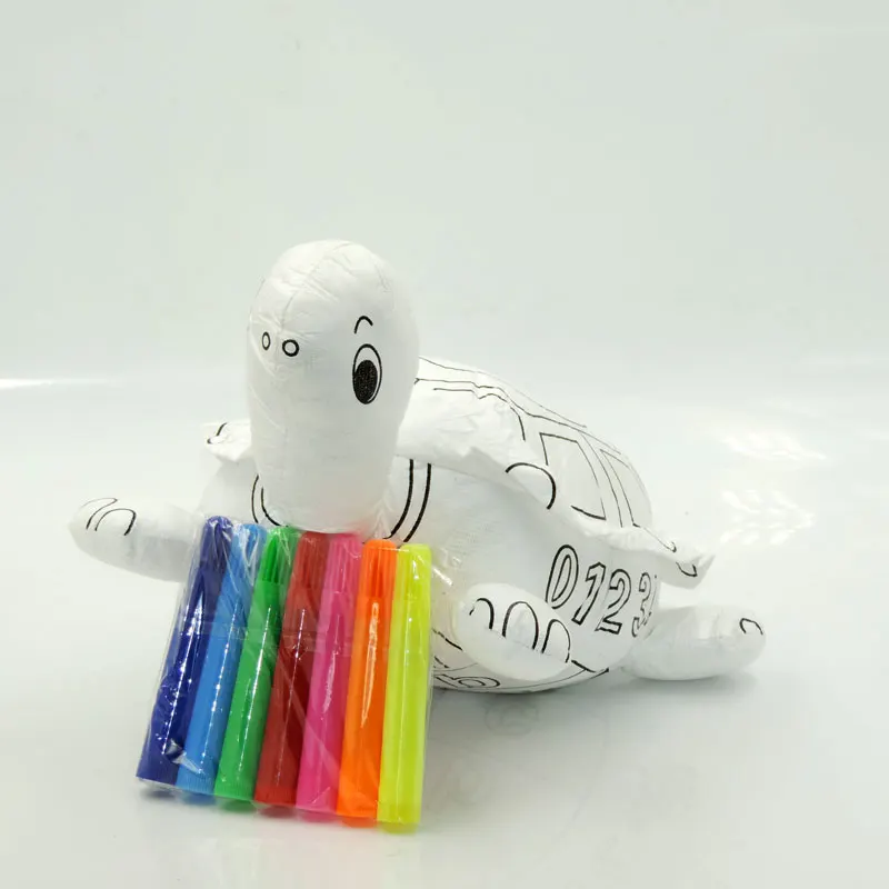 Творческие развивающие игрушки для детей DIY Краски ing Животные чучело черепахи