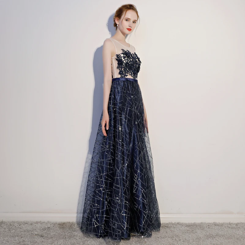 Длинные вечерние платья 2018 Модные женские свадебные мероприятия с вырезом