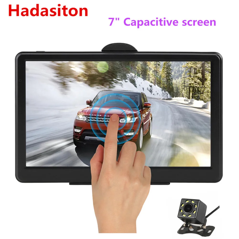 " емкостный экран Автомобильный gps навигатор 8G MTK800M Sat Nav бесплатные карты, Bluetooth AV-IN и камера заднего вида опционально