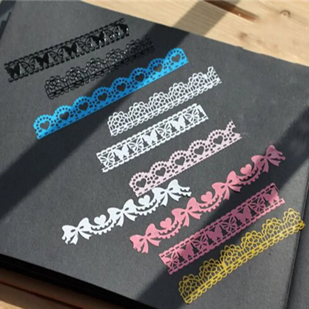 5 рулонов 1 м полые бумажные ленты для скрапбукинга стикеры рукоделия кружева