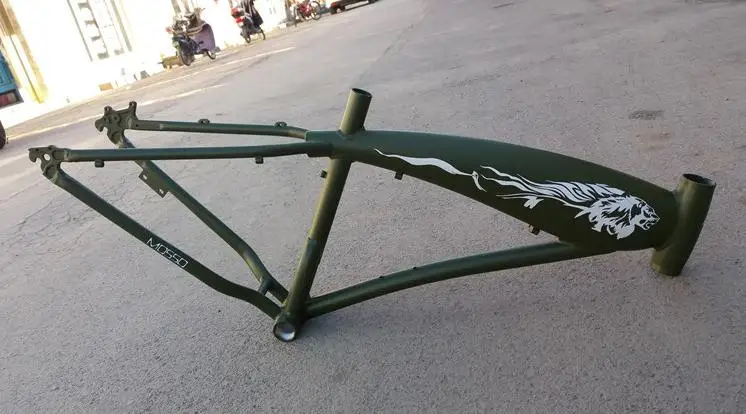 26er 17inch frame Kalosse 26er снег/Рама для пляжного велосипеда, 26*4,0 шины полная подвеска рама 190 мм задние ступицы, 26*17 дюймов fat велосипедная Рама - Цвет: 26er 17inch frame