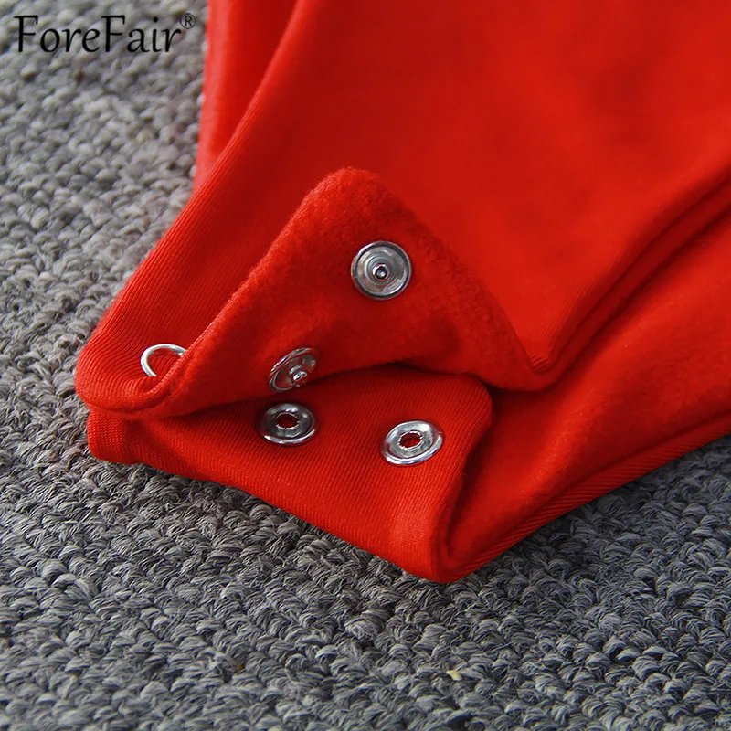 

ForeFair V Neck Bodysuit 2019 Spring Long Sleeve Women Solid Sexy Jumpsuits New Fashion Bodycon Rompers