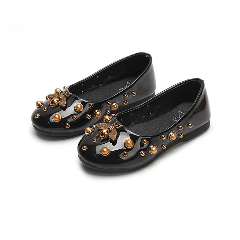 Обувь для девочек красивая обувь из Жемчужной кожи 3 цвета нескользящие сникерсы