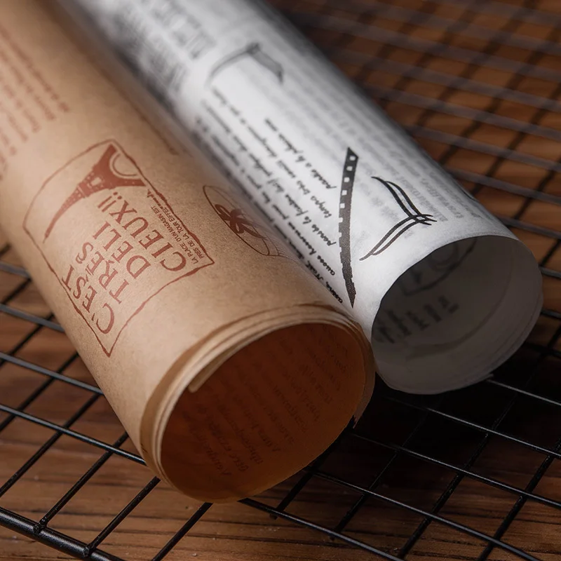 8 м длинная жиронепроницаемая бумага пищевая обертка бумажный хлеб сэндвич