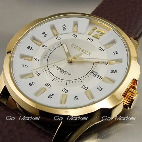 CURREN Мужские часы Топ люксовый бренд мужские военные спортивные кожаные Дата