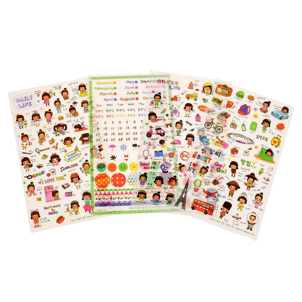 4 шт./упак. для повседневной жизни наклейка Путешествие Скрапбукинг дневник