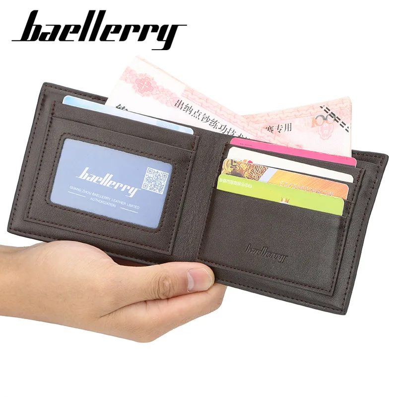 Balerry модный короткий Стильный черный кофейный двухцветный тренд Ретро мужской кошелек Повседневная Горизонтальная карта держатель портфель кошелек carte