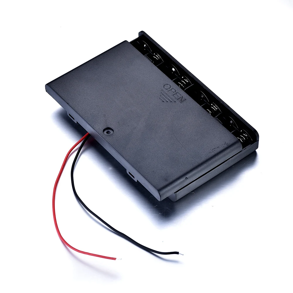 12V держатель батареи 1 шт. 8AA пластиковый чехол для аккумулятора с переключателем