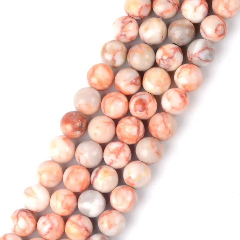 Red Web Jasper Бусины из натурального камня аксессуары 4-12 мм лазурит гранат Лава carnelian, круглые бусины для самостоятельного изготовления ювелирных изделий Браслеты - Цвет: Red Web Jasper