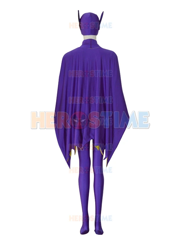 Индивидуальные фильмы новейший Batgirl фиолетовый женский костюм супергероя из