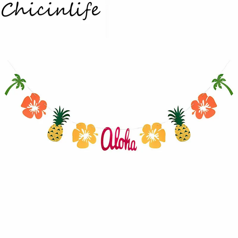 Chicinlife 1 комплект Фламинго Aloha баннер для вечеринки в честь Дня рождения Дети