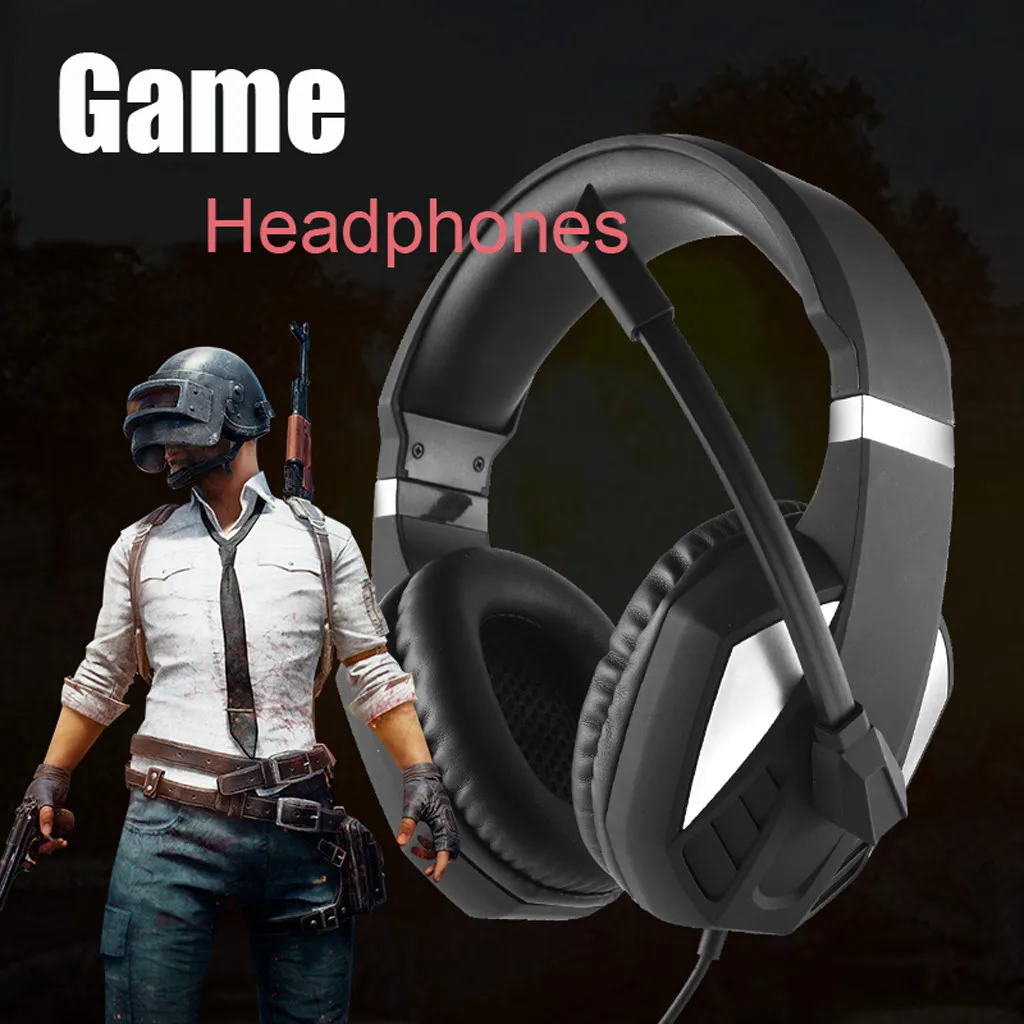 New Gaming Headset Voice Control Wired For PS4 Games Large Headphones Pc | Электроника